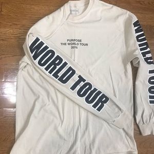 Large Justin Bieber purpose world tour shirt